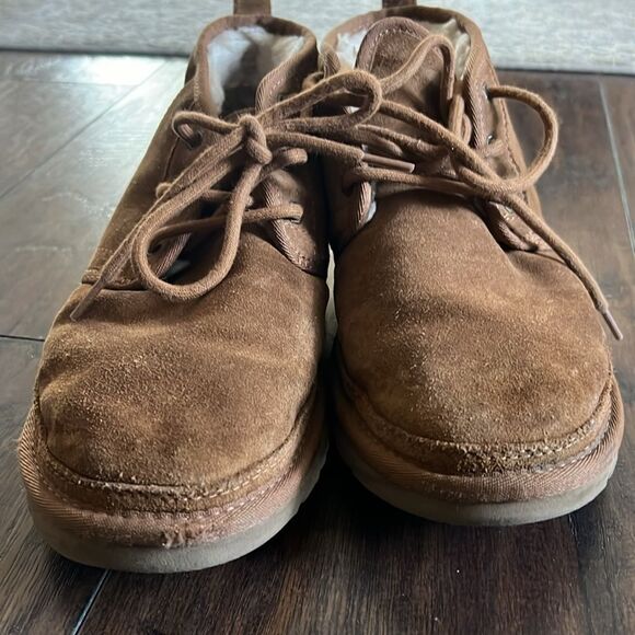 UGG NEUMEL CHESTNUT SUEDE/ SHEEPWOOL ANKLE BOOTS, WOMEN US 9 GUC - Picture 3 of 11